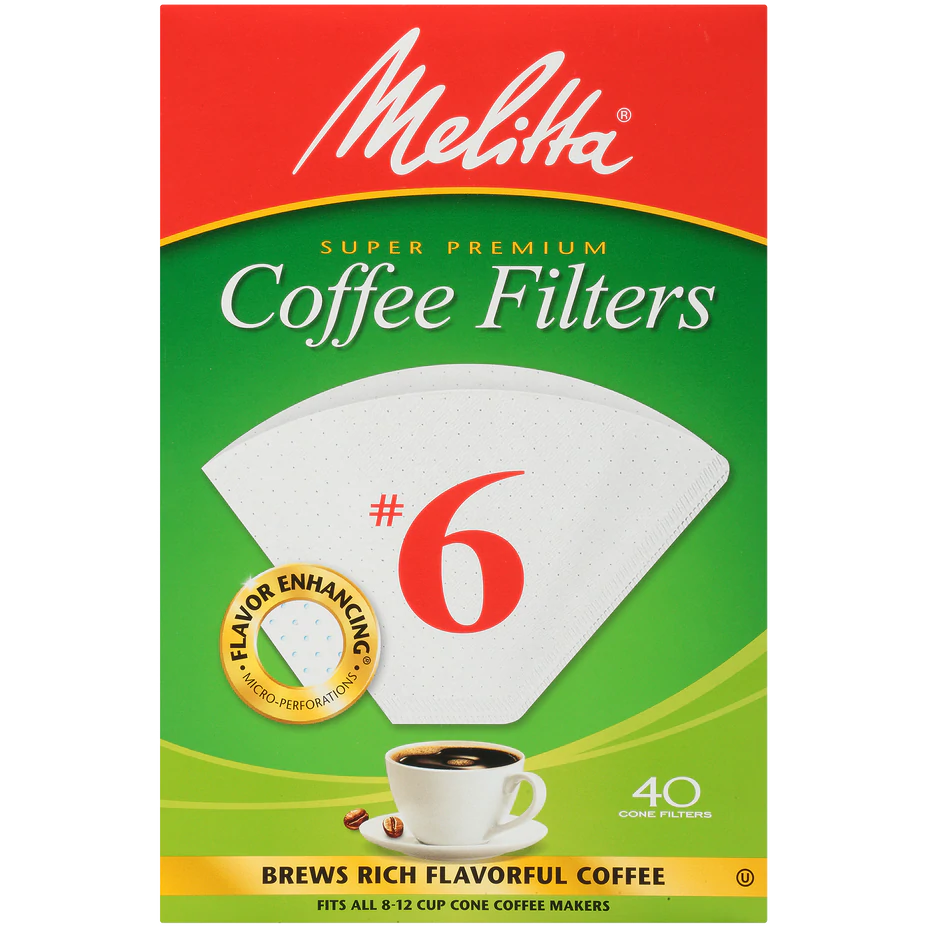 Melitta #6 Cone Filters 40ct. - White