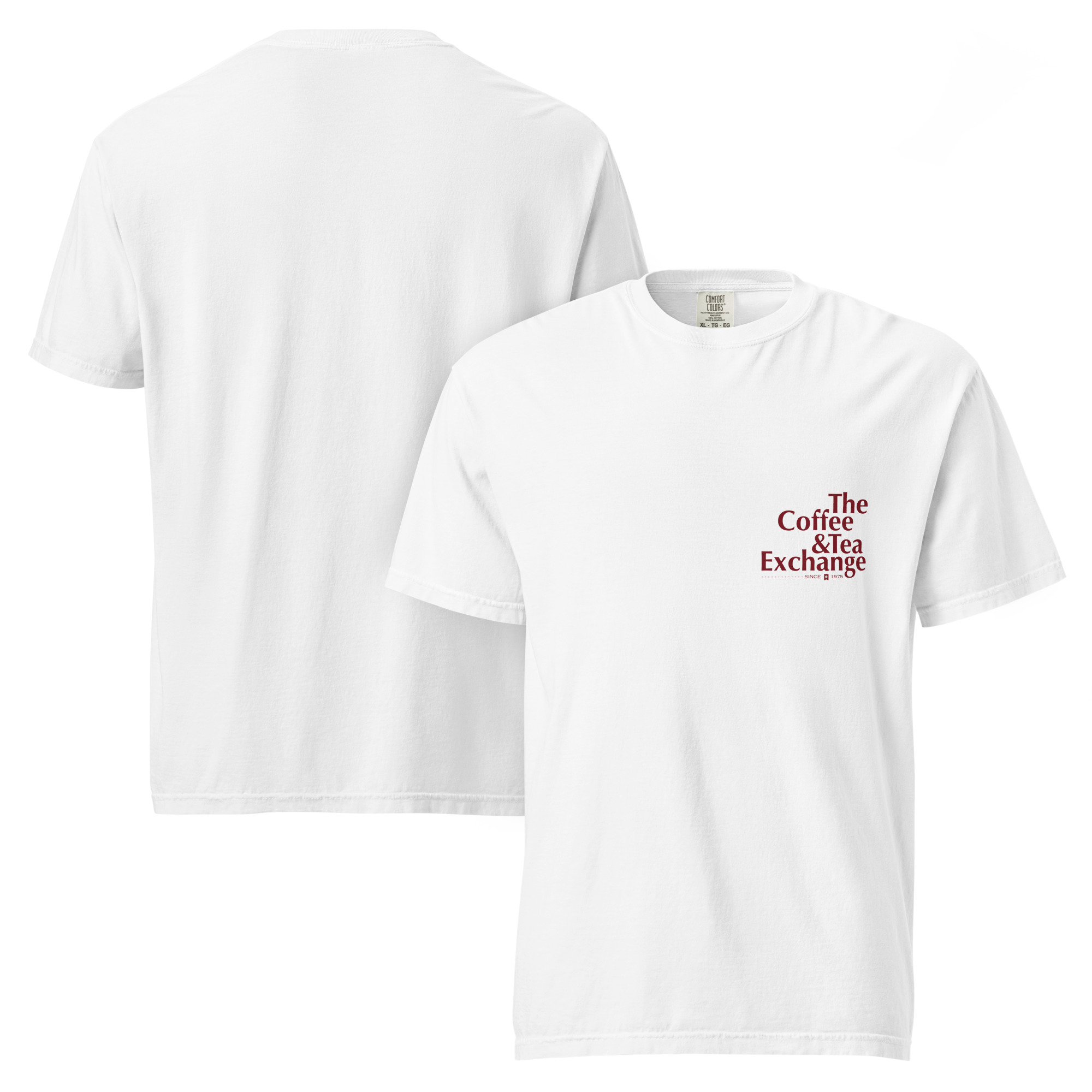Coffee & Tea Printed Logo, Unisex Garment-Dyed Heavyweight T-Shirt
